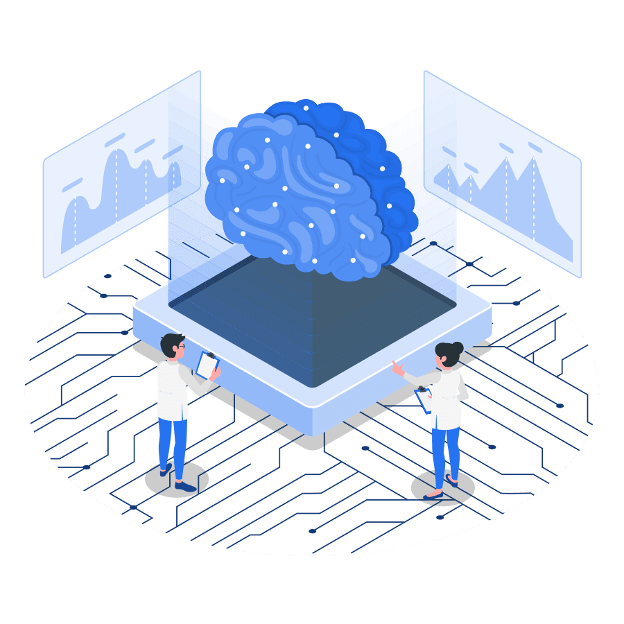 Artificial Intelligence Lab Illustration